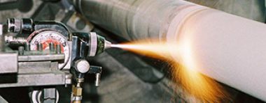 Wire flame spraying